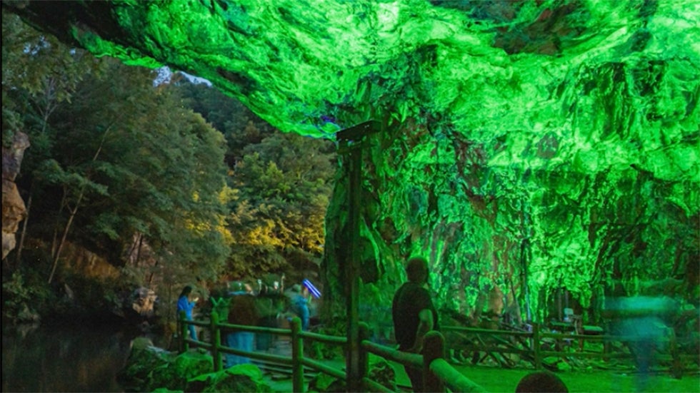 Flick Of A Switch Turns Cave Into Psychedelic Display