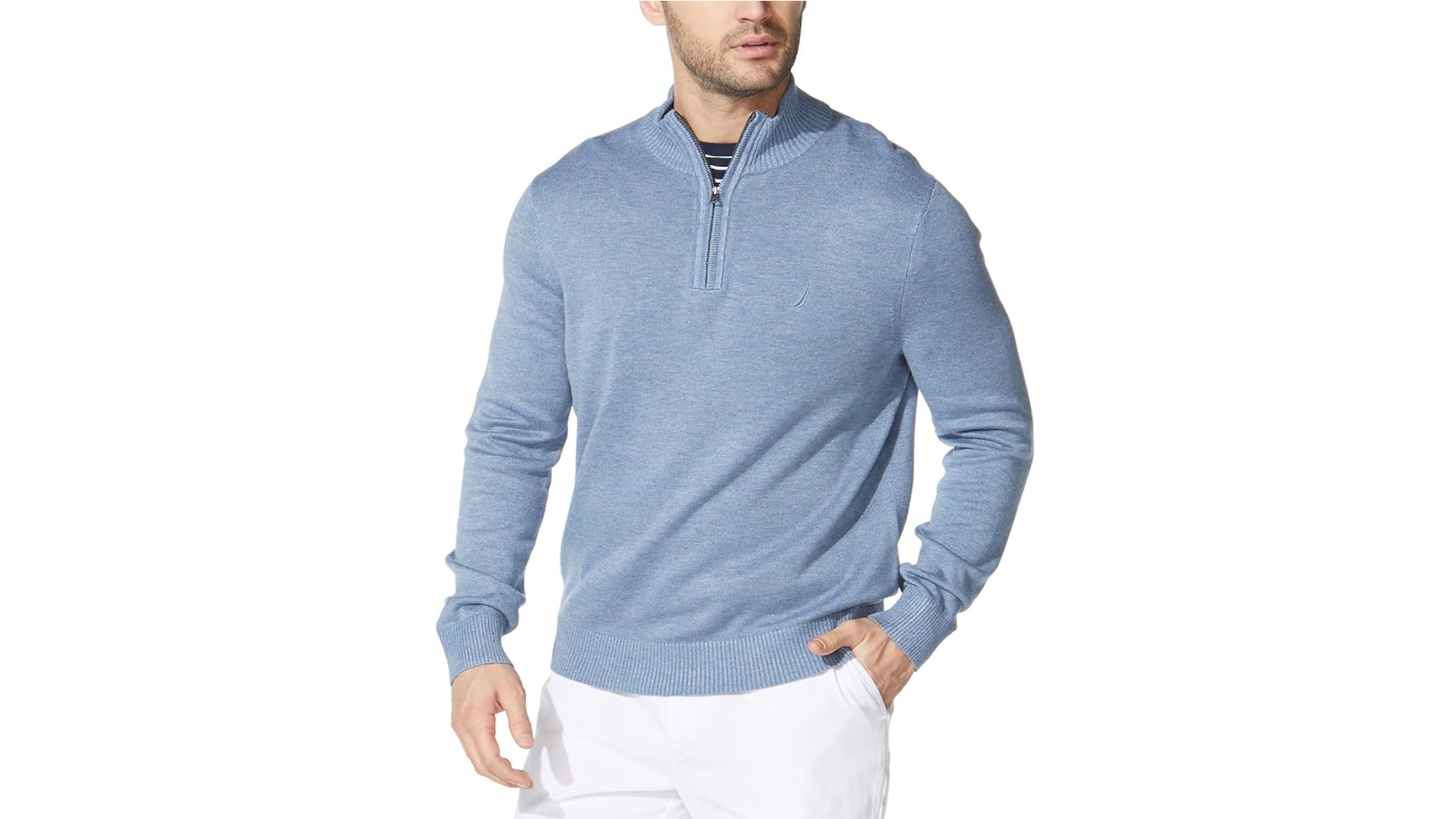 Nautica Men's Quarter Zip Sweater