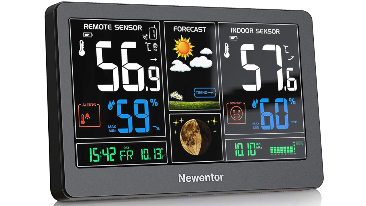 Newentor Weather Station Wireless Indoor/Outdoor Thermometer