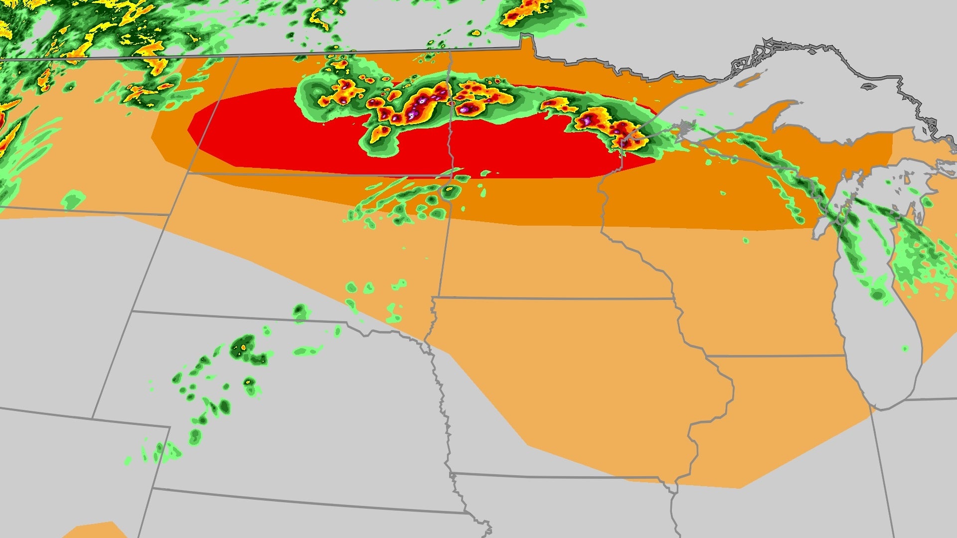 Severe Threat Increases Along Northern Tier Friday Night