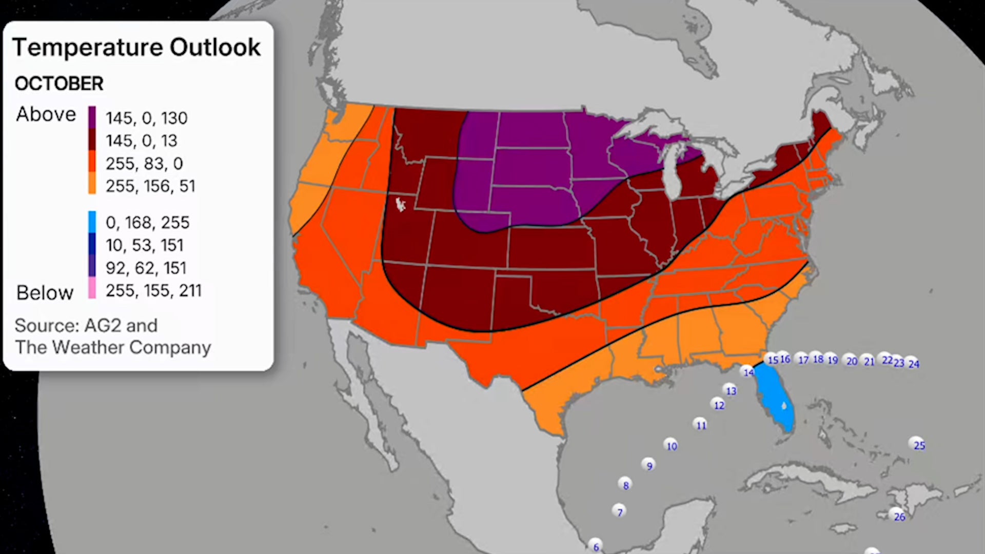 October Temperature Outlook: Frighteningly Summery