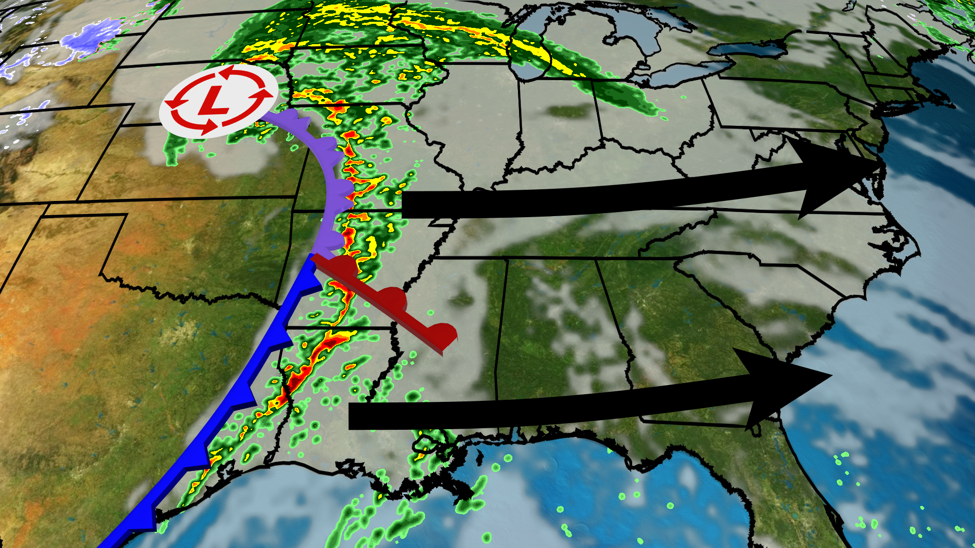 Heavy Rain, Severe Threat As System Sweeps Across US