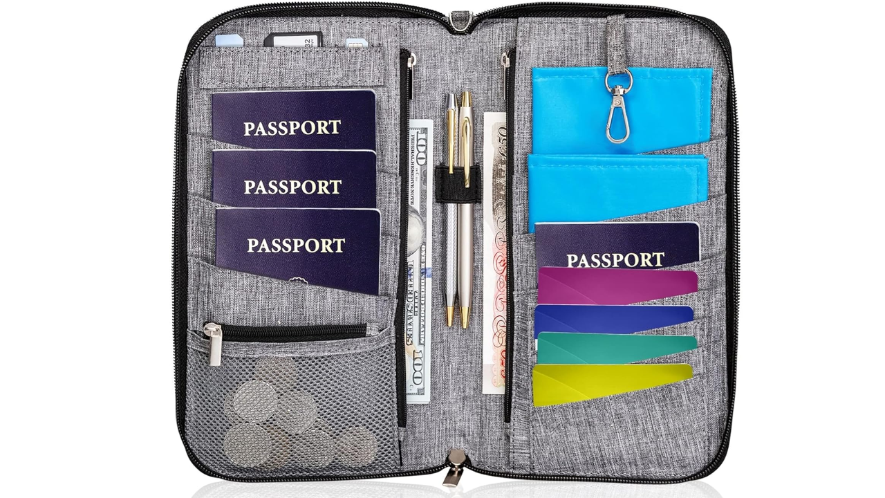Valante Premium Family Travel Document Organizer And RFID Passport Holder