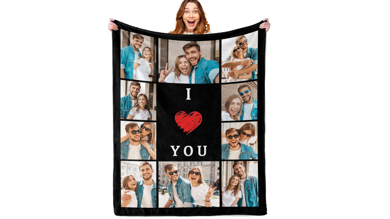 Personalized Picture Blanket for Couples