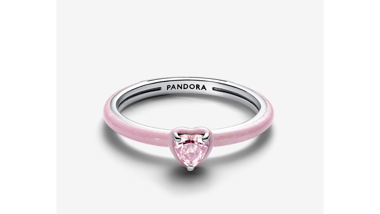 Pink Chakra Heart Ring