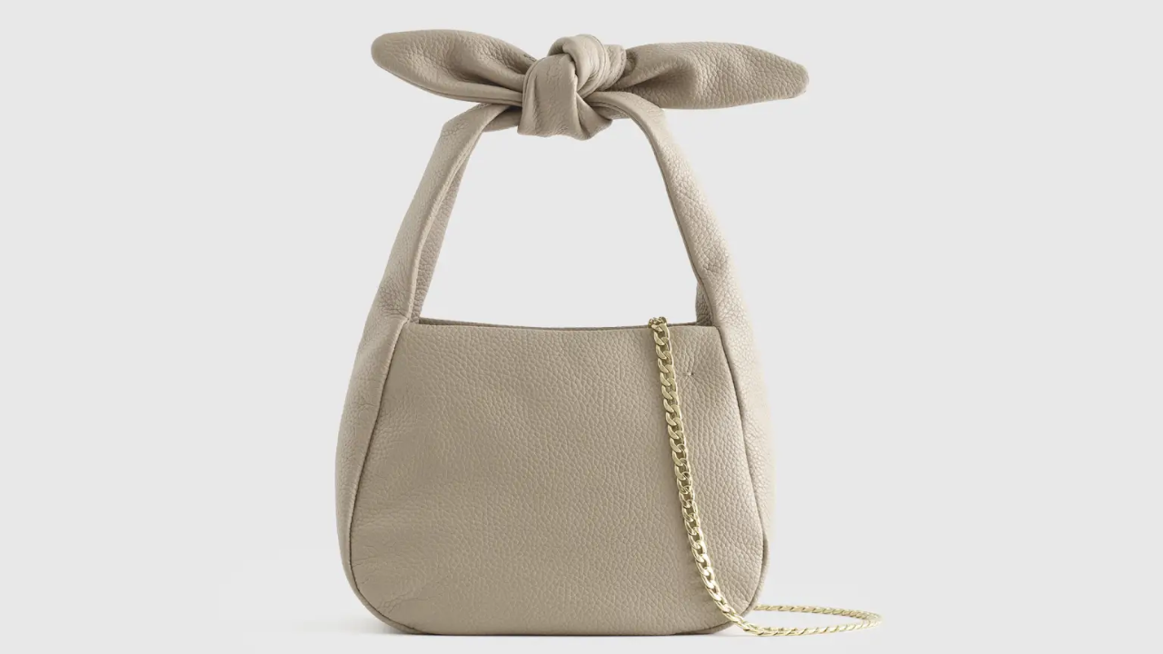 Italian Leather Mini Bow Bag