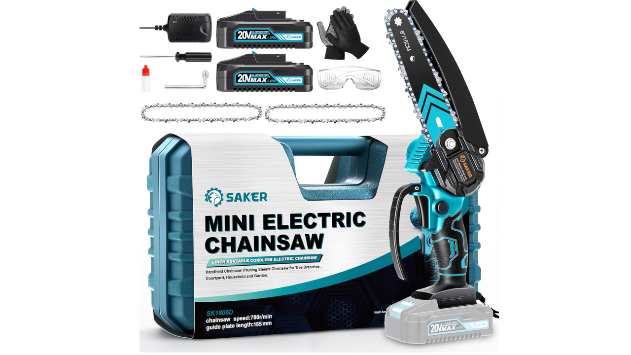 Saker Mini 6-inch Portable Electric Chainsaw