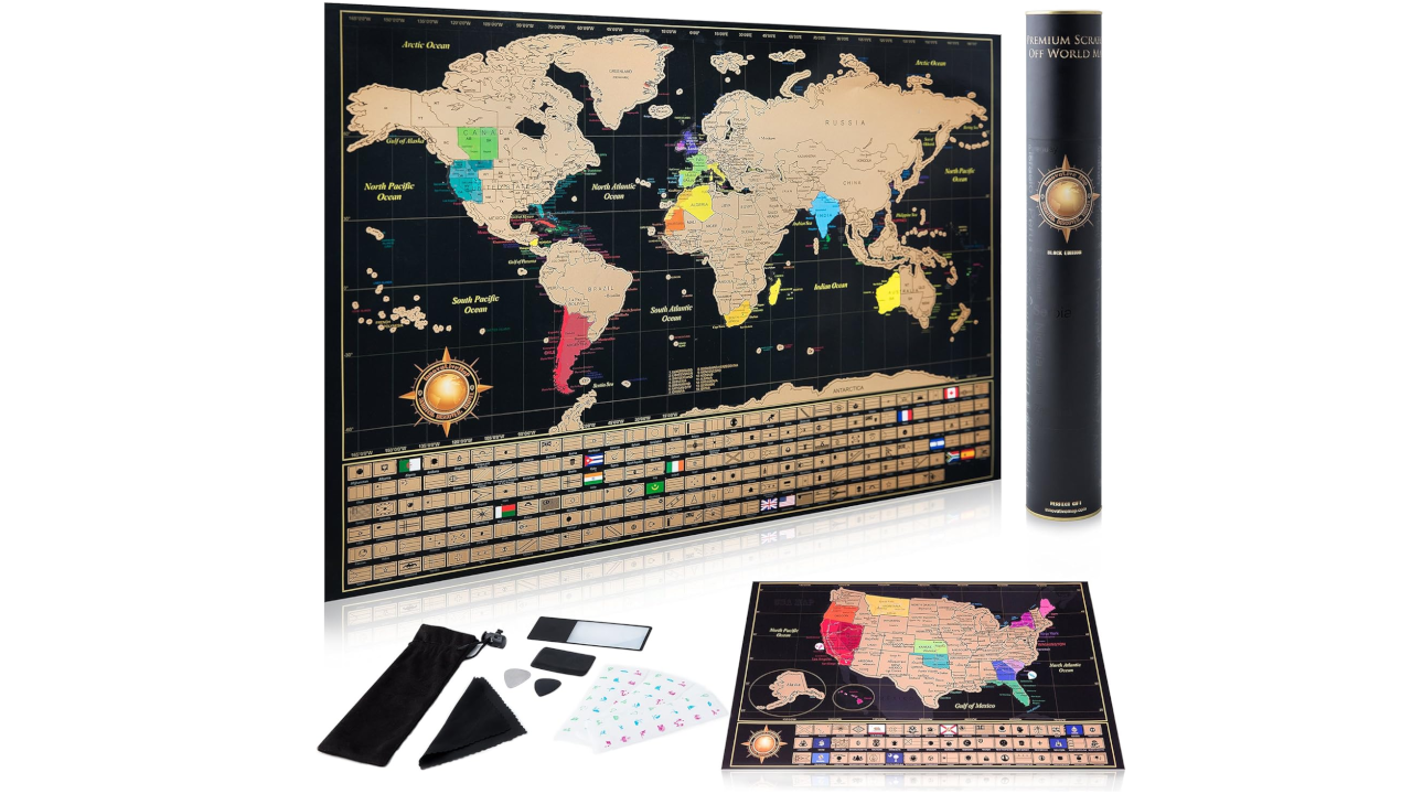 Scratch Off World Map Poster