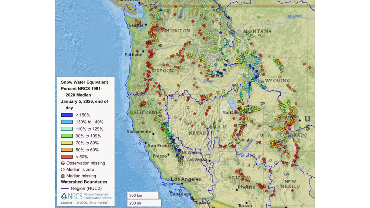 The western US is in a snow drought – here’s how a storm made it worse ...