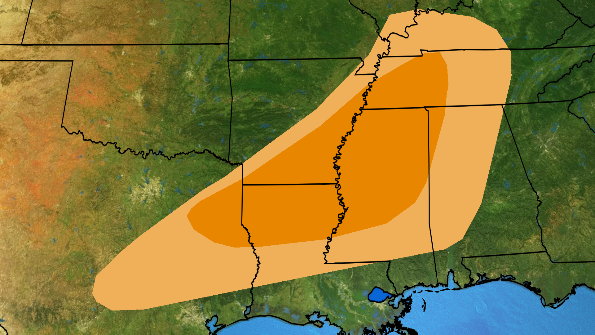South: Severe Storms Bring Tornado, Wind, Hail Threat Sunday
