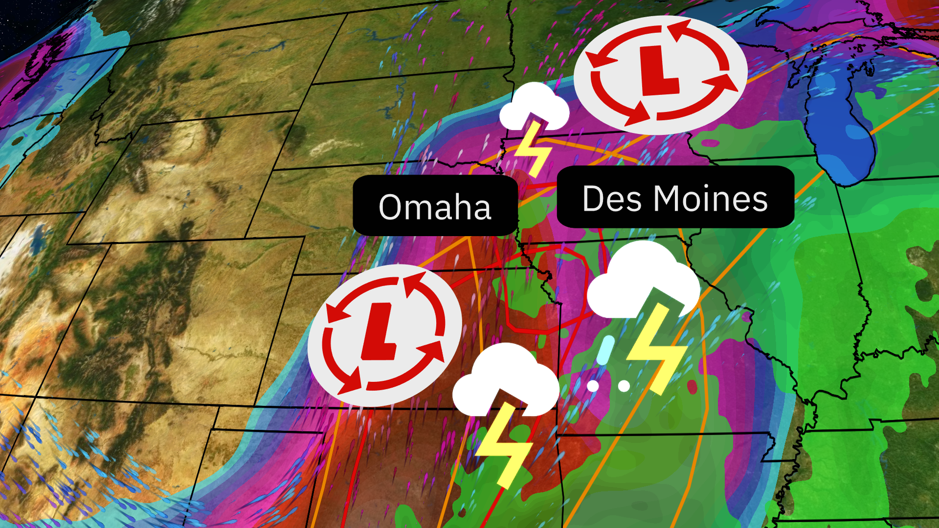 Dangerous Severe Weather For Omaha, Des Moines