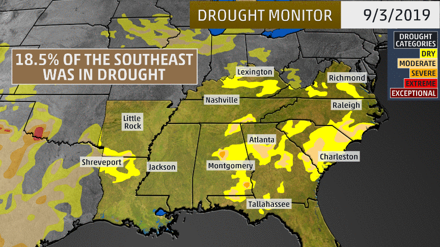 Flash Drought Worsens in South, But Some Rain Is Ahead This Weekend and Early Next Week