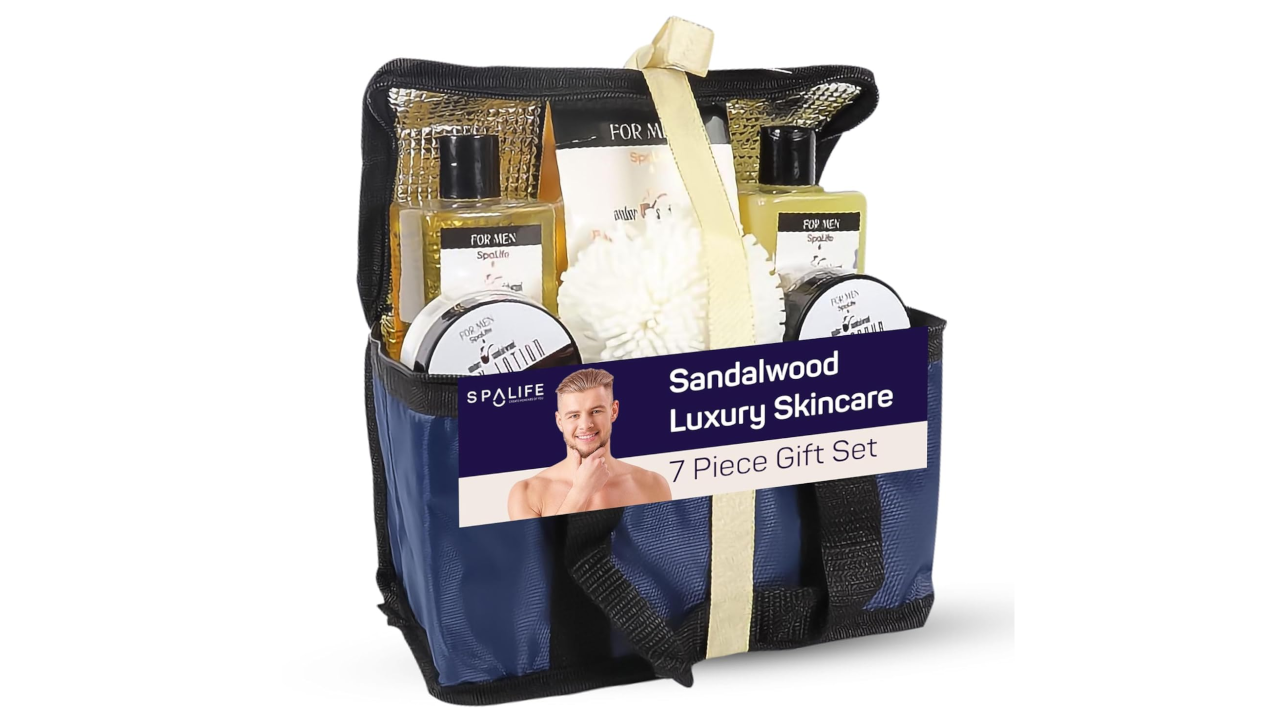 SpaLife Men's Sandalwood Luxury Spa Skincare Set