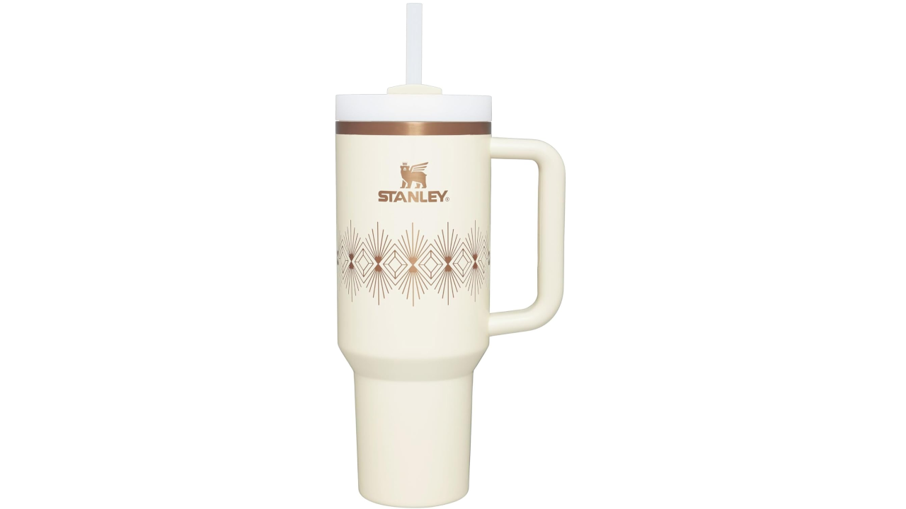 STANLEY Quencher H2.0 Tumbler: Cream Gloss Deco