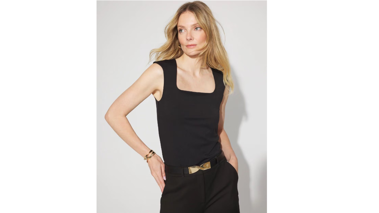 WHBM FORME&trade; All Ways Stretch Square Neck Top