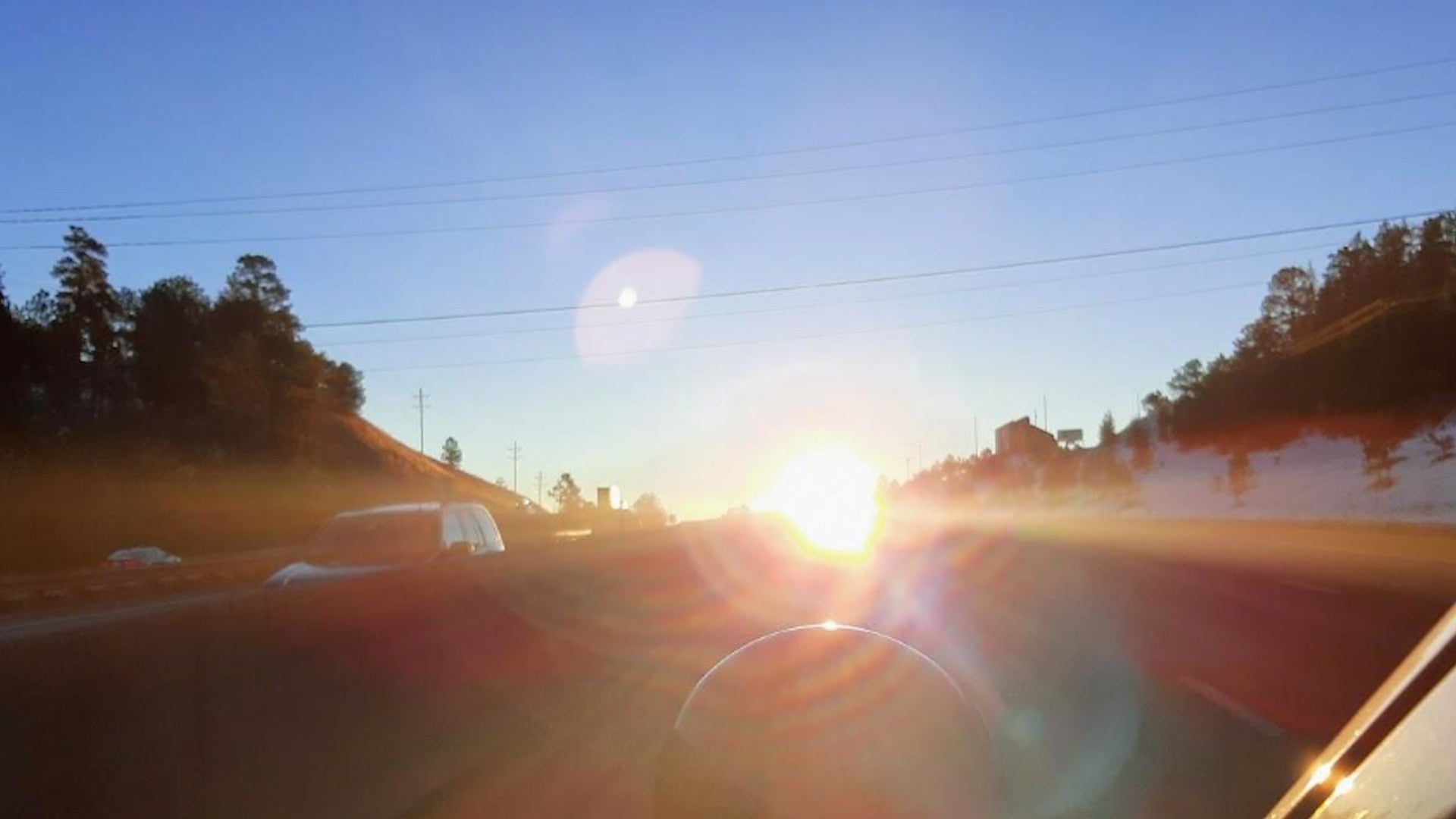 Sun Glare Gets So Bad Here, Part Of An Interstate Shuts Down