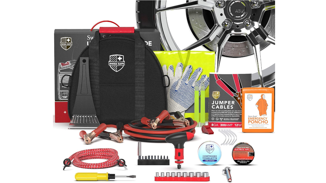 Swiss Safe 2-in-1 Survival Car Emergency Kit 