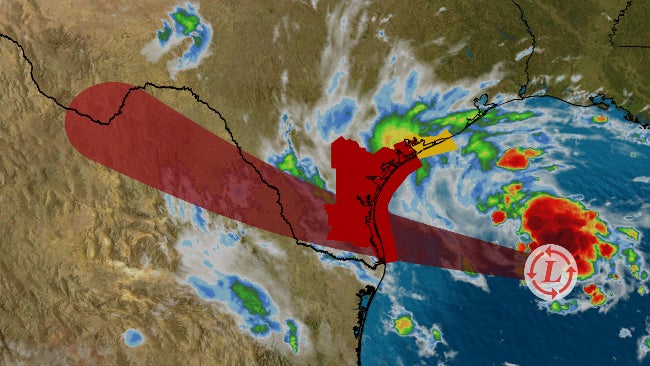 Tropical Storm Harold Tracking Toward Texas Gulf Coast
