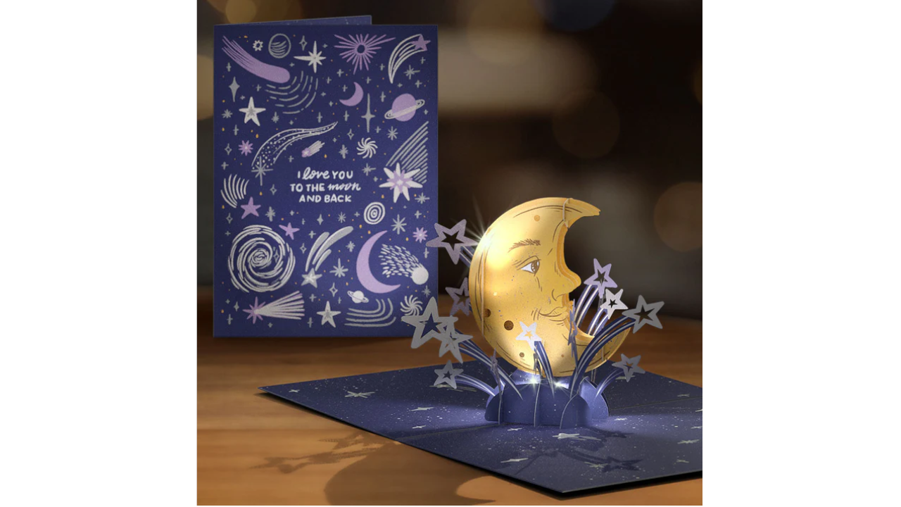 Love You to the Moon and Back Light-Up Pop-Up Card