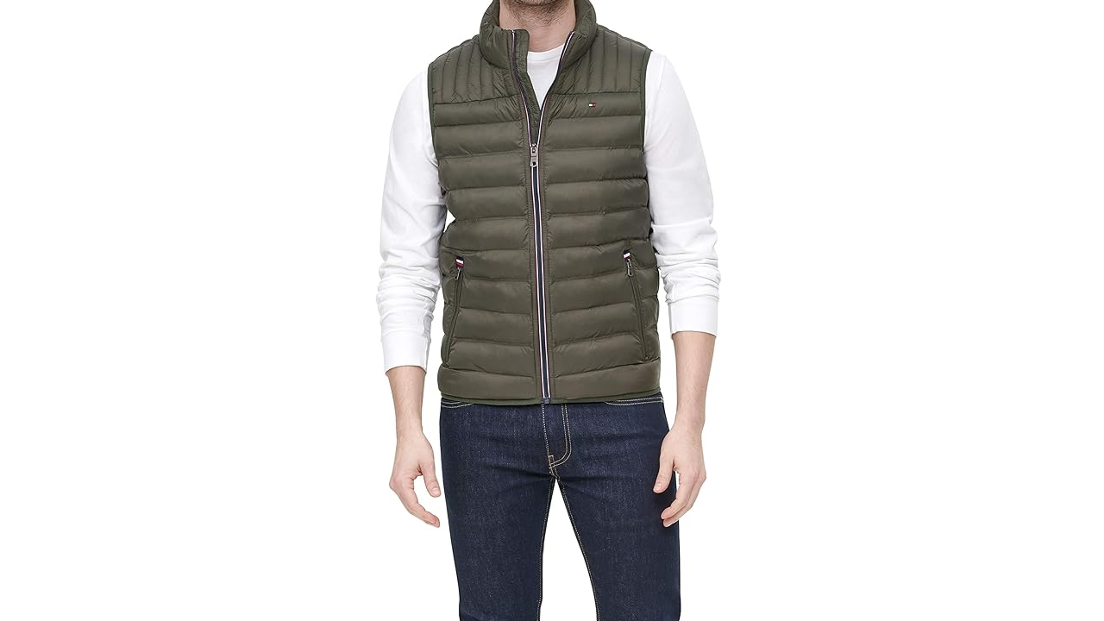 Tommy Hilfiger Men's Lightweight Packable Puffer Vest Jacket