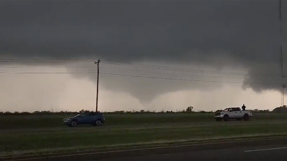 Watch Moment Tornado Forms In OK Videos from The Weather Channel