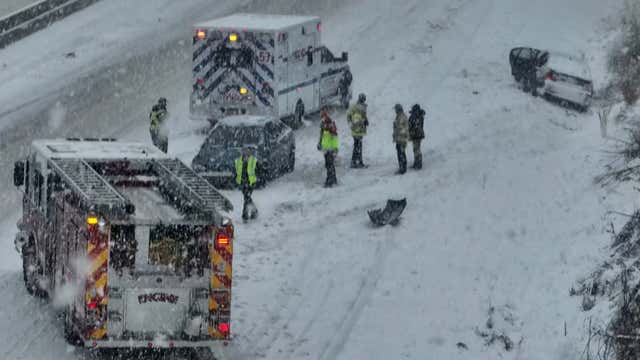 Winter Storm Causes Hundreds Of Collisions