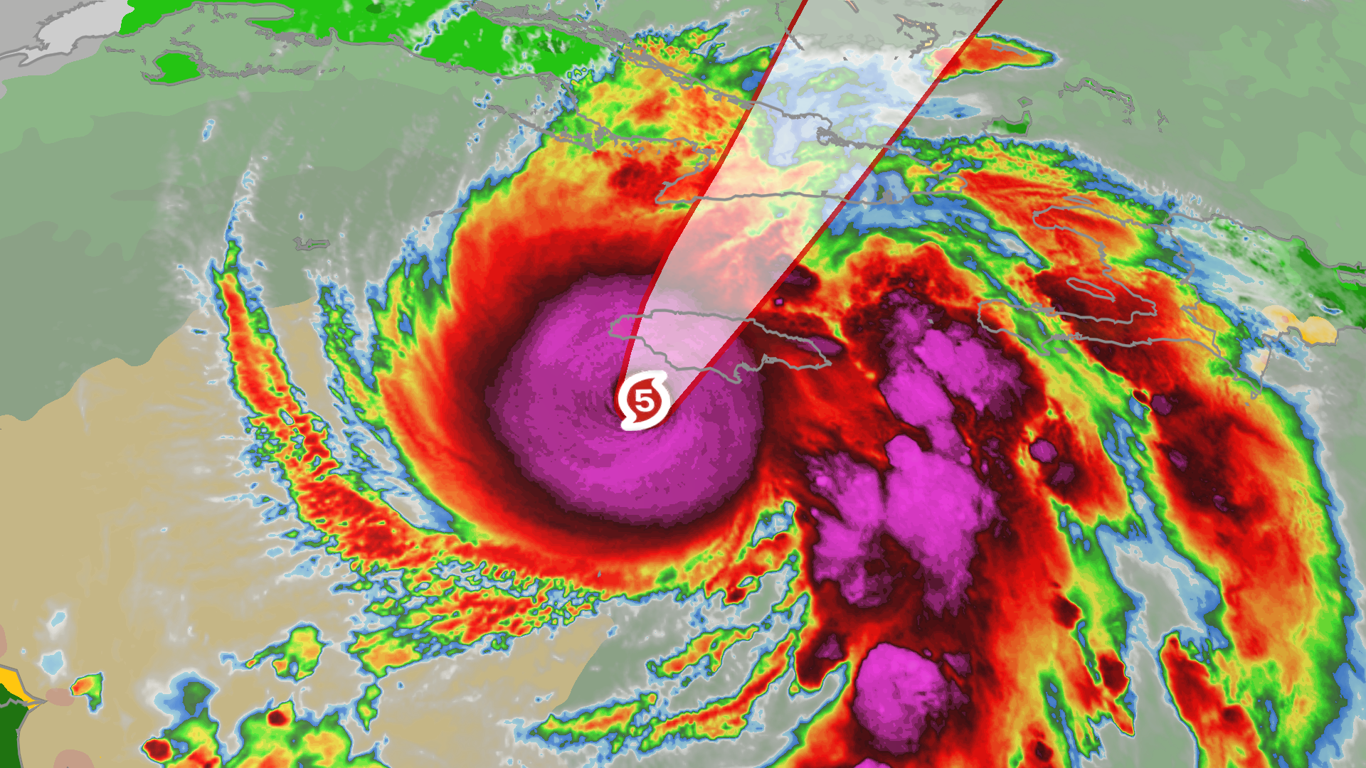 NHC: Eye Of Category 5 Melissa Approaching Western Jamaica