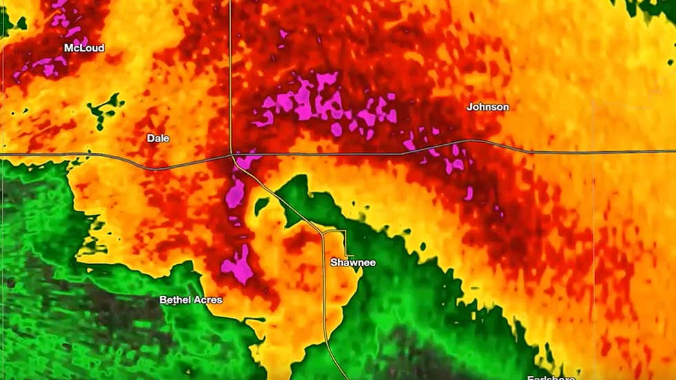 Two Areas Of Rotation In Oklahoma Severe Storm - Videos from The ...