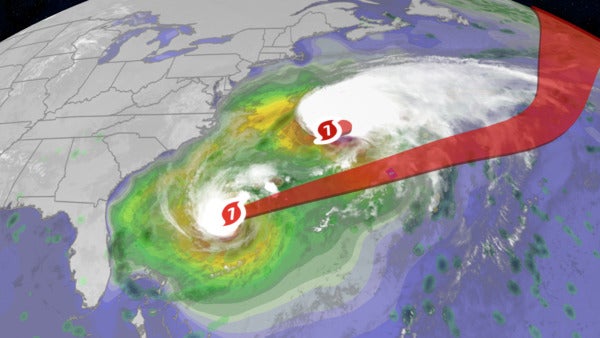 Hurricane Warning Issued In Bermuda Ahead Of Imelda As Humberto Brushes By