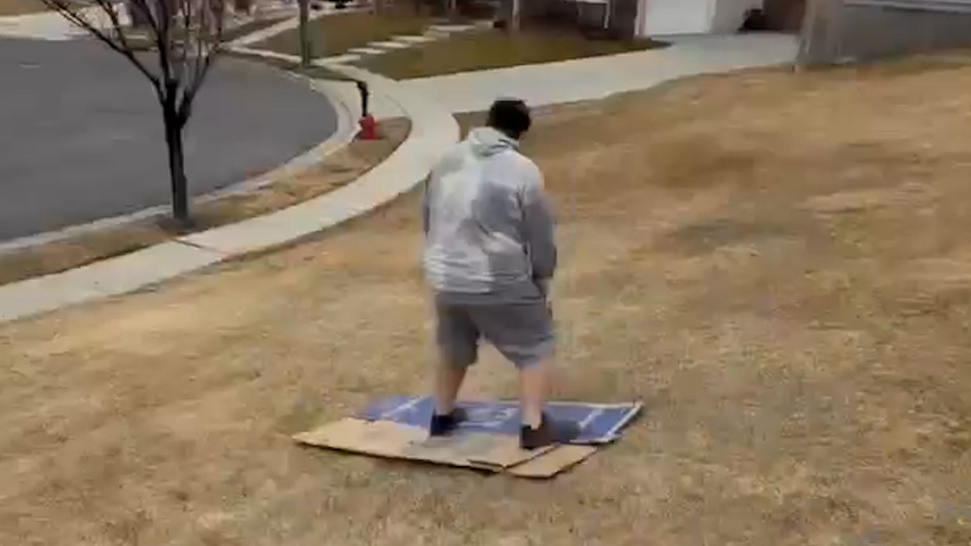 Utah Family Turns Cardboard Into Epic Snow-Free Sledding Fun