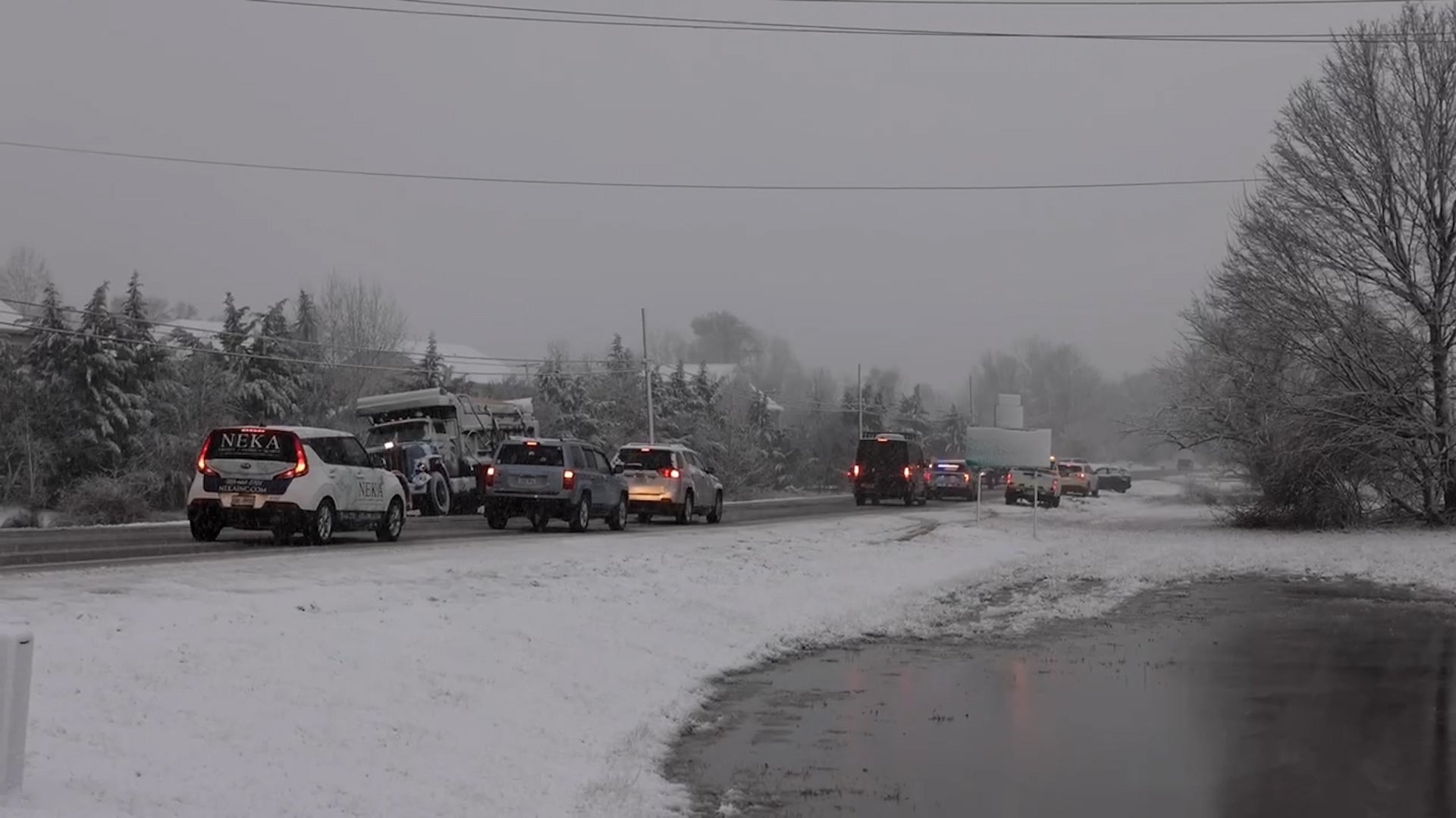 Early-Morning Heavy Snow In Northern Virginia