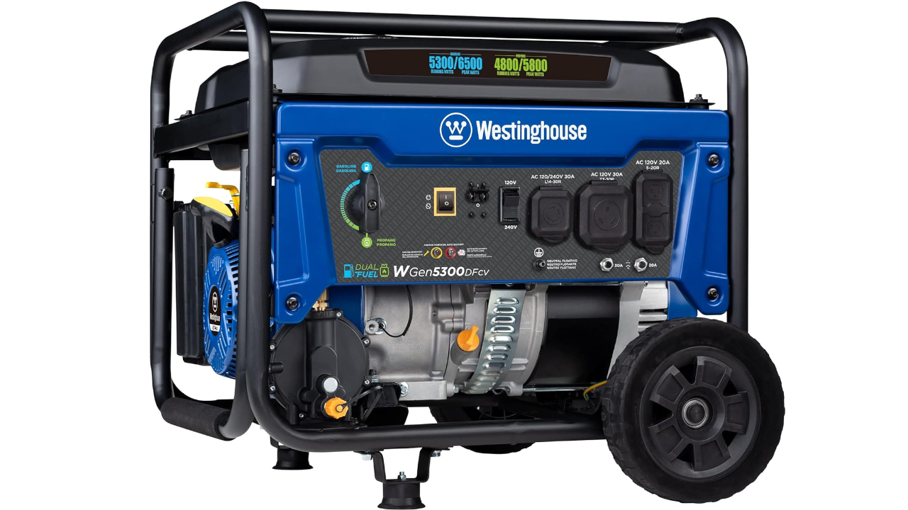 Westinghouse 6,500-Watt Dual Fuel Portable Generator