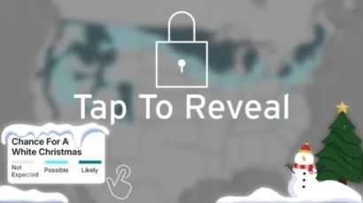 White Christmas Forecast Map