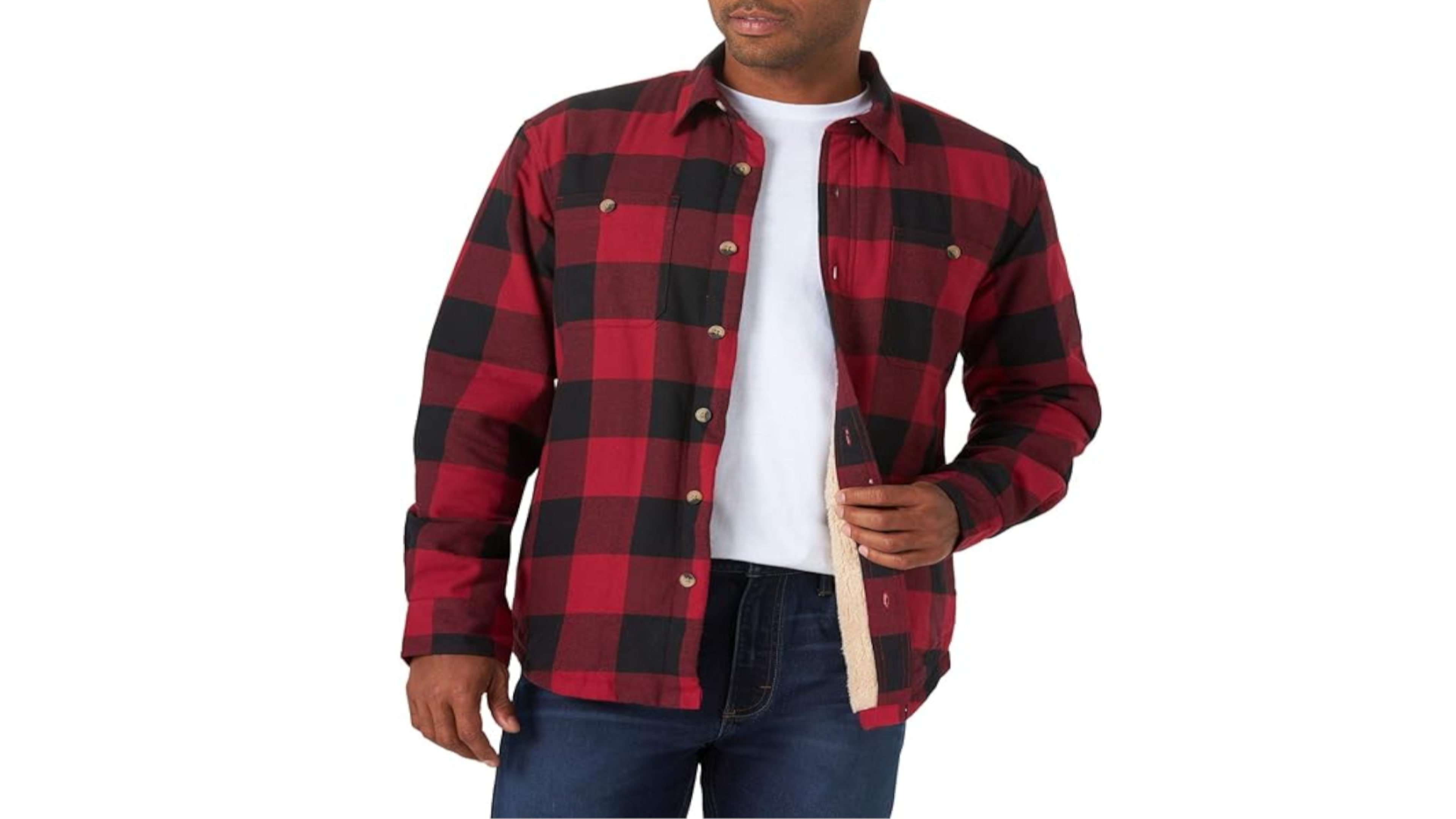 Wrangler Men's Sherpa Lined Shirt Jacket