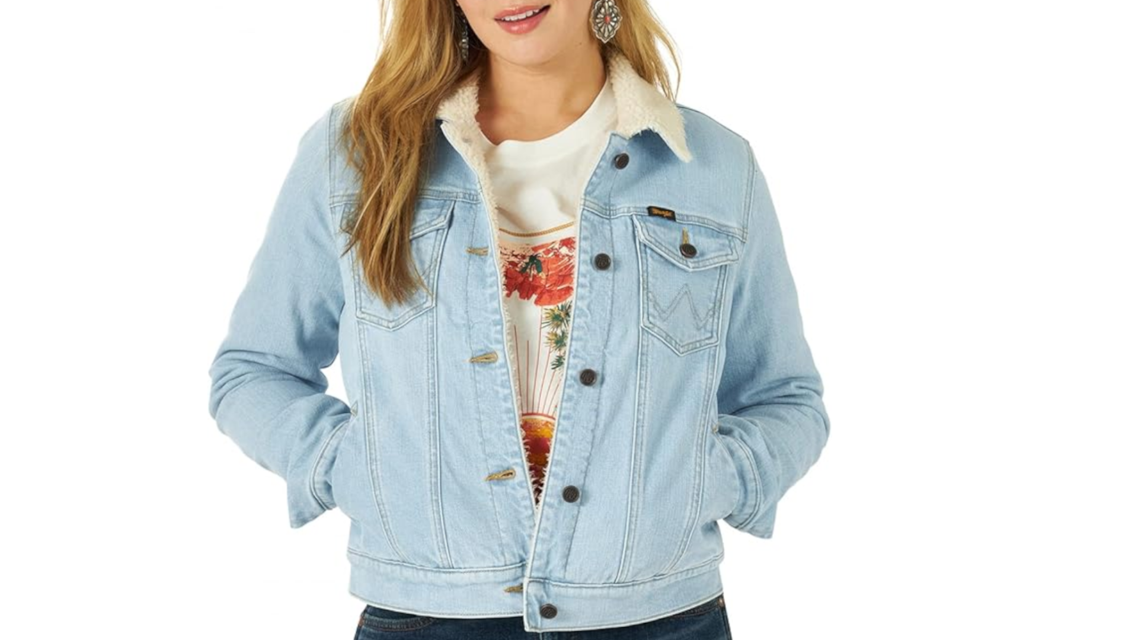 Wrangler Women's Sherpa Lined Denim Jacket-Amazon.com