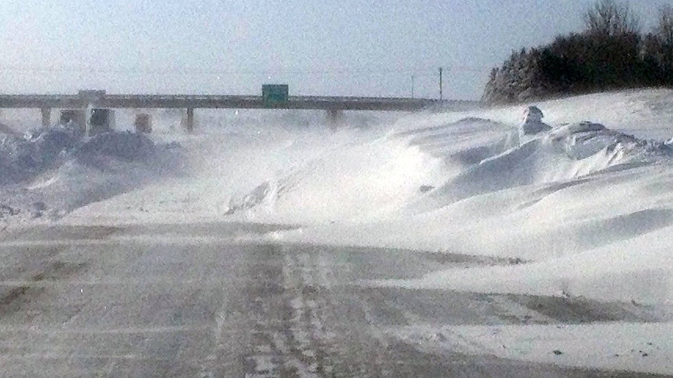 Snow Depths in Feet Bury Parts of Upper Michigan, Wisconsin, Minnesota