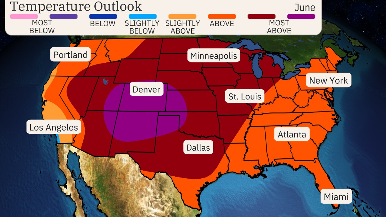 April - June 2025 temperature outlook