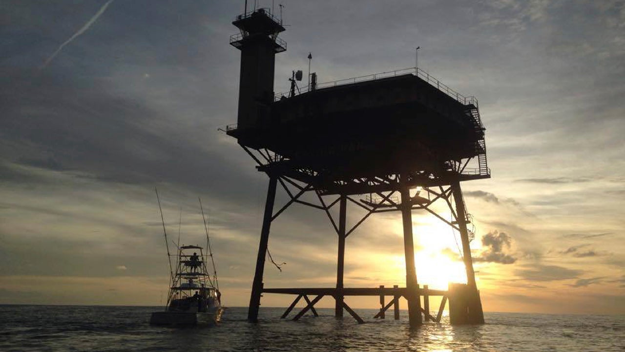 Owner of Frying Pan Tower Rides Out Hurricane Matthew in the Middle of
