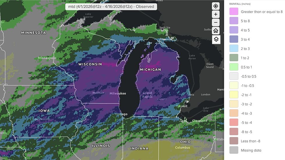 Michigan and Wisconsin's Record Flooding In A Historically Wet Spring ...