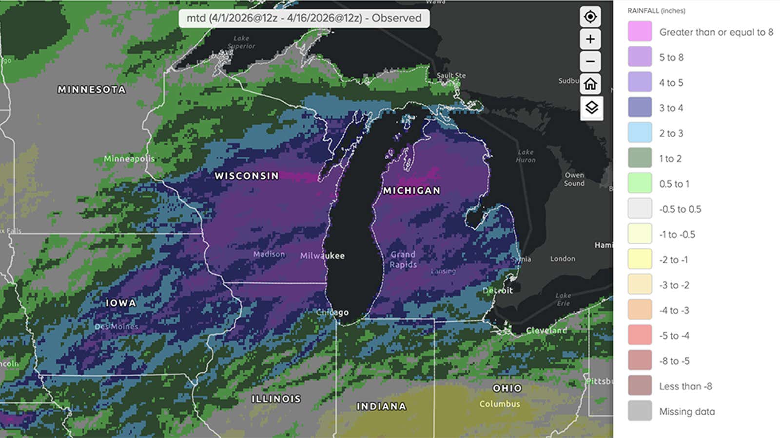 April In Michigan Michigan and Wisconsin's Record Flooding In A Historically Wet Spring ...