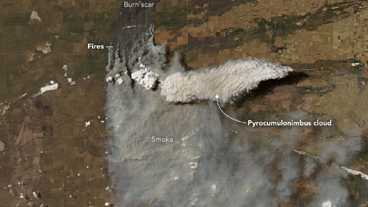 NASA Spots Argentina Fire Cloud from Space