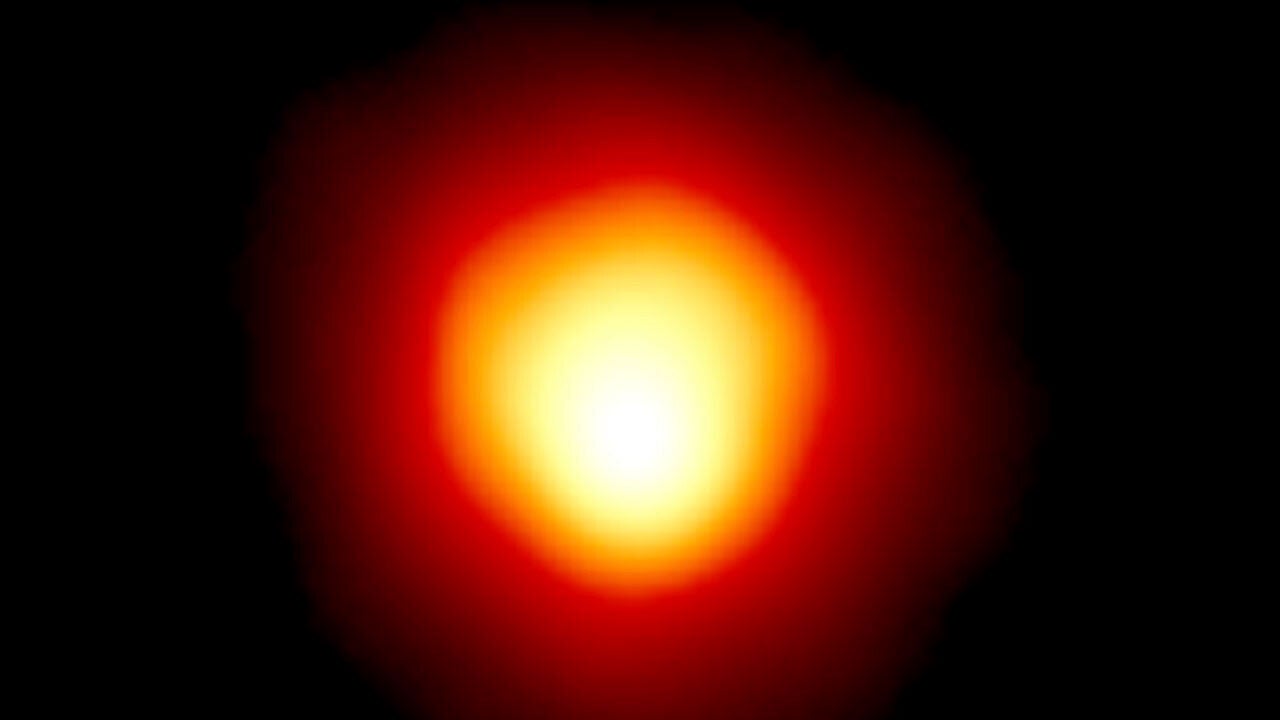 This image made with the Hubble Space Telescope and released by NASA on Aug. 10, 2020 shows the star Alpha Orionis, or Betelgeuse, a red supergiant.