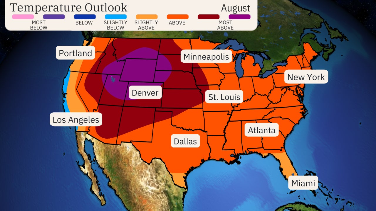 August through October 2024 temperature outlook