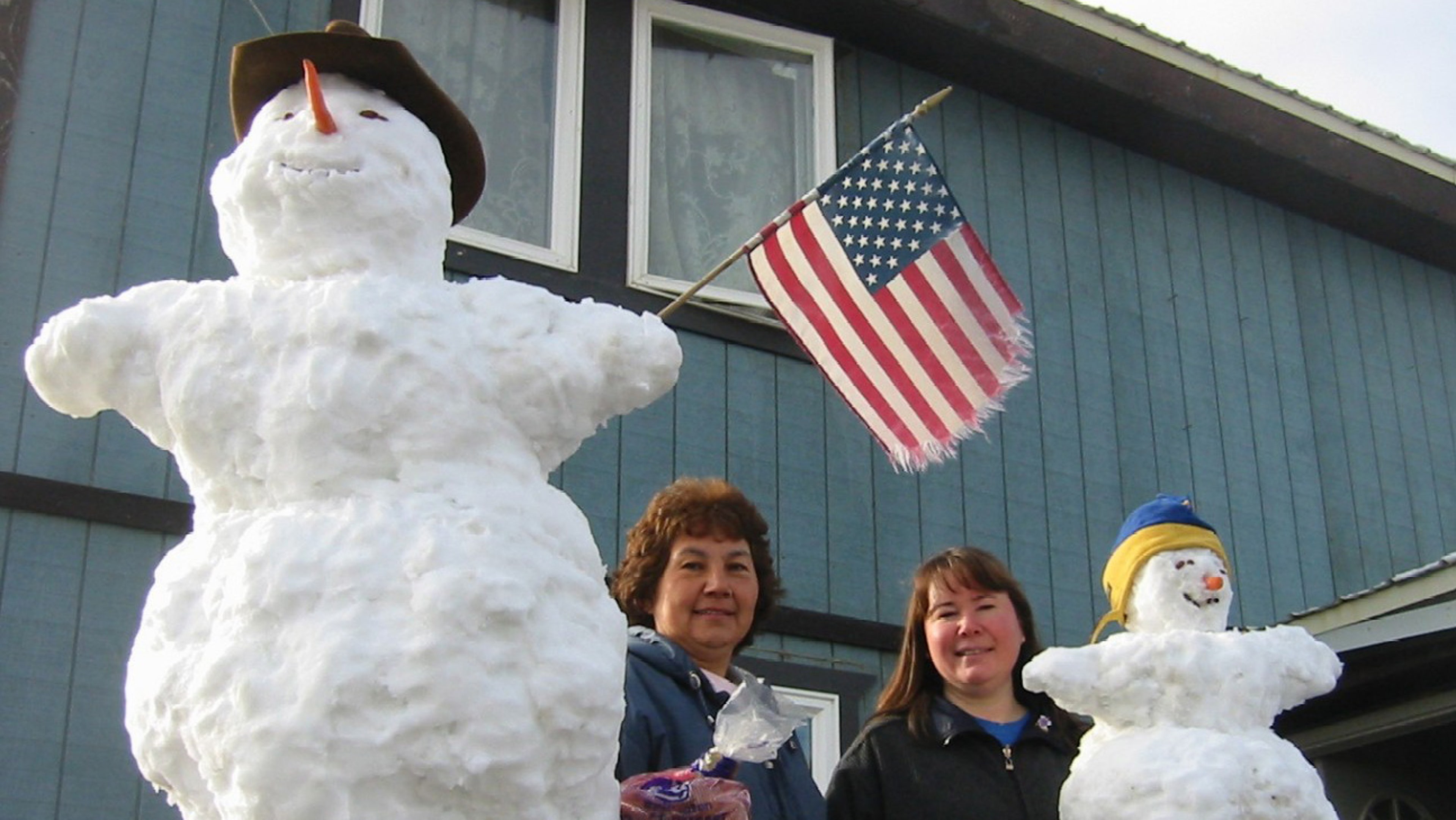 Barrow, Alaska, August snow 2003