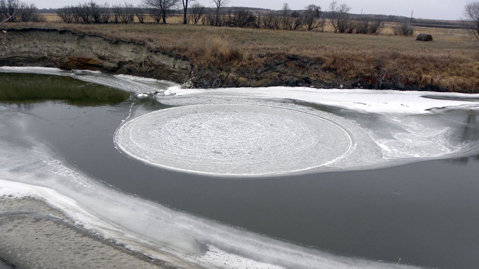 Bizarre Ice Circle Forms in North Dakota Lake, Confusing Residents