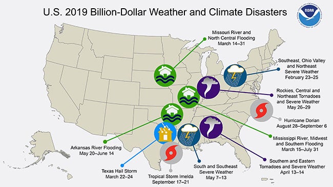 U.S. Has Already Had 10 Billion-Dollar Weather Disasters in 2019, NOAA Says U.S. Has Already Had 10 Billion-Dollar Weather Disasters in 2019, NOAA Says