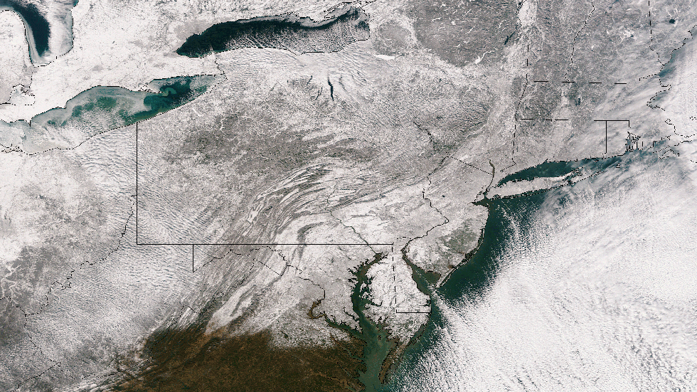 PHOTO Winter Storm Hercules' Snow Cover From Space The Weather Channel