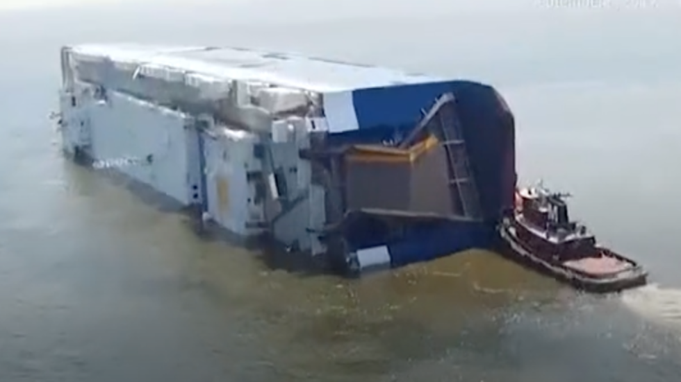 Capsized Cargo Ship Prompts Rescue Mission, Swimming Advisory Near GA