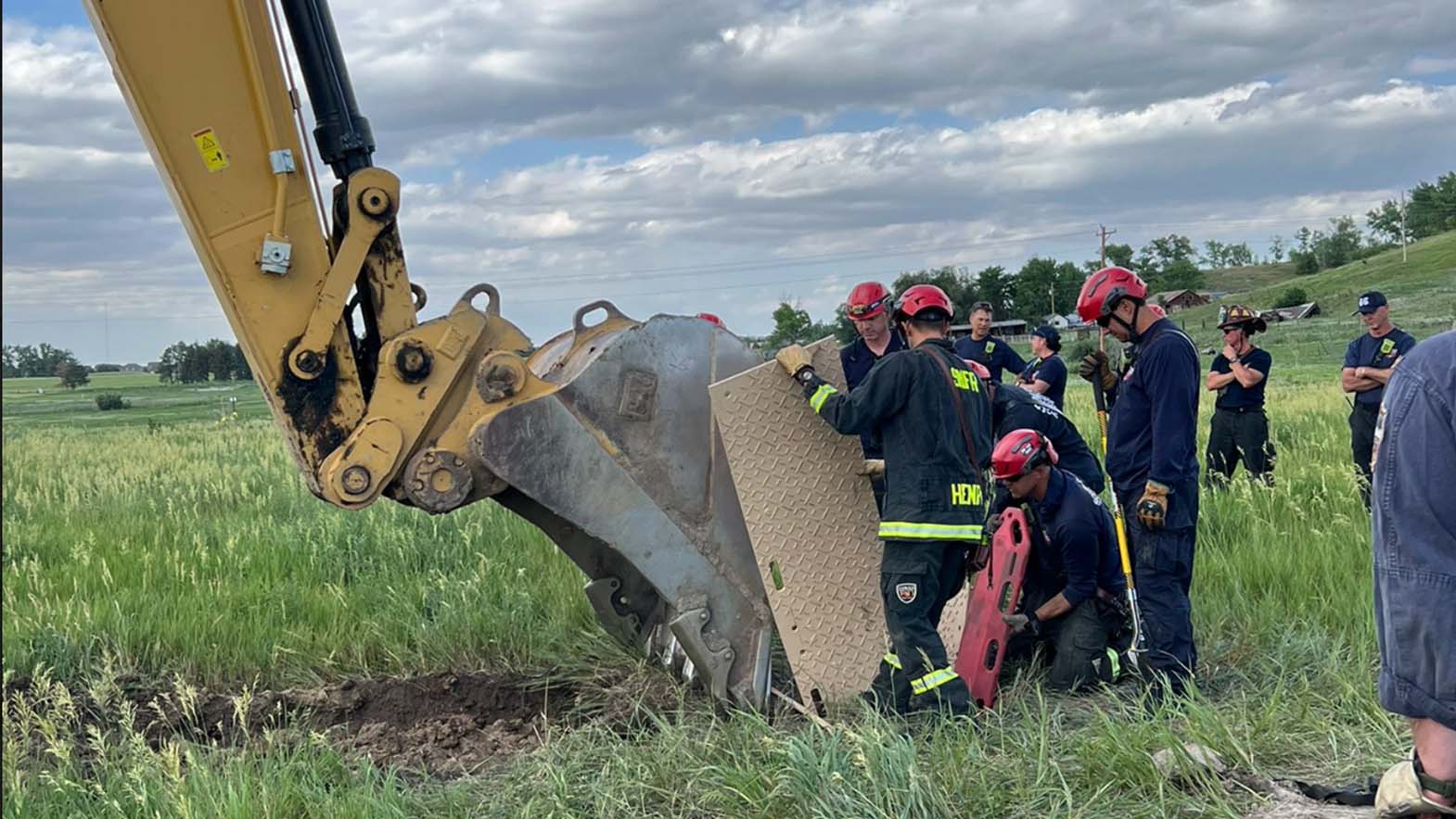first responders rescue a dog named Carl