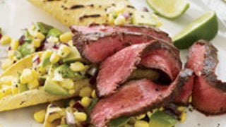 Chipotle-Marinated Flatiron Steak with Avocado-Corn Relish